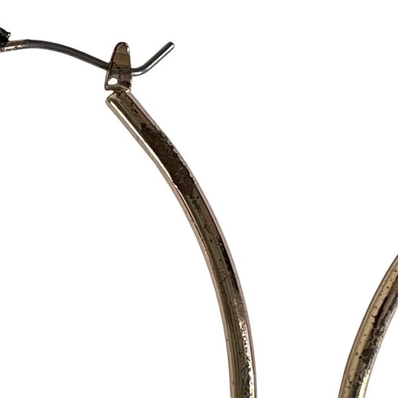 Gold-Tone Marquise Hoop Earrings For Women u - Picture 3 of 4